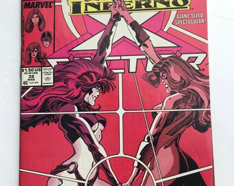 X-Factor Inferno 38  - Rare Newsstand Editions Goblin Queen vs Jean Grey!  Key Issue (1990, VF/NM Condition, X-men Comics, New Mutants)