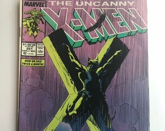Rare Uncanny X-men #251 Newsstand Edition Marc Silvestri Cover! (1990 VF Condition, Wolverine Cover)