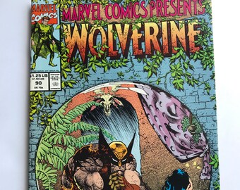 Marvel Comics Presents: Wolverine 90 Sam Keith Art (1991, Marvel Comic Book Lot, VF/NM Condition, Ghost Rider, X-men)