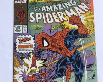 Amazing Spider-Man Comic 327 - Cosmic Spider-man vs Magneto (Erik Larsen, VF/NM 1989, Marvel Comics, Todd Mcfarlane)