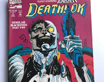 Deathlok 7- Fantastically Awesome Denys Cowen Art - Punisher (VF Condition, Marvel Comics Lot, 1991)