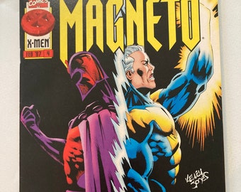 Magneto 4 of 4 - Limited Series Chronicling Magneto As An X-men Dating Rogue (First Printings, VF/NM Condition, 1996, Marvel Comic, X-men)