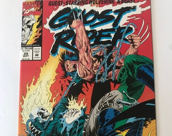 Ghost Rider 29 - X-men Crossover (First Printings, VF/NM Condition, 1992, Marvel Comic Book Lot, Wolverine)