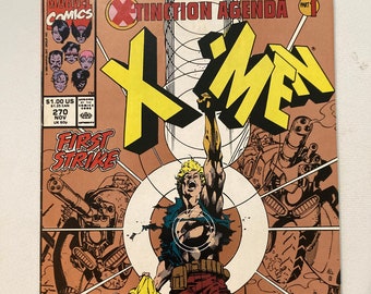 Rare Uncanny X-men # 270 - Gold Ink Print (Jim Lee, Chris Claremont, X-tinction Agenda Part 1, VF/NM, X-force, New Mutants, 1990)