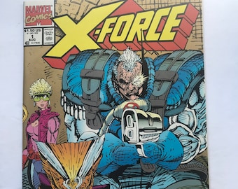 Rob Liefeld's X-force 1 Gold Second Print (1991, VF/NM Condition, Marvel Comics, Deadpool, First Issue, Rob Liefeld, X-Men)