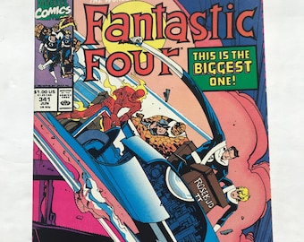 Fantastic Four Comic Issue 341 - Iron Man and Thor Guest Spots - Walt Simonson - (VF/NM Condition, 1992, Marvel Comic Books, Dr Doom)