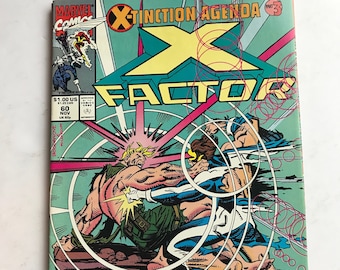 X-Factor 60 - Agenda X-Tinction Parte 3 de 9 Hermano contra Hermano (Chris Claremont, 1991, VF/NM, Wolverine, Marvel Comics, X-Men 97)