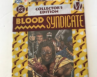 Blood Syndicate 1 w woreczku foliowym, 30 lat! – grafika Denysa Cowena (stan VF/NM, seria DC Comics, 1993, Kapitan Ameryka, Czarna Pantera, Falcon)