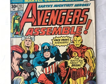 Avengers 151 - New Line Up - Beast and Wonder Man!  (1978, Very Fine/FN, Marvel Comic Books, Avengers, Hawkeye, Iron Man)