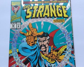Dr. Strange 50 - Fantastic Prism Cover - Highly Sought Issue! (1991, VF/NM, Avengers, Multiverse of Madness, Silver Surfer Ghost Rider)