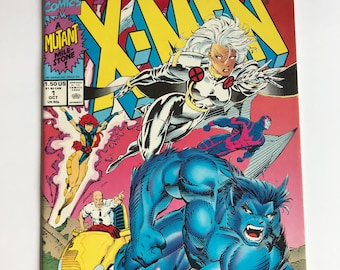 Jim Lee's X-men 1 - Storm Cover (First Printings, VF/NM Condition, 1992, Marvel Comic Book Lot)