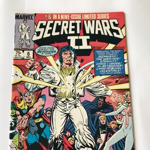 Secret Wars II - 6 of 9 -  (1985, VF/NM Condition, First Printings, Marvel Super Heroes, Avengers, X-Men, Spiderman, Fantastic Four)