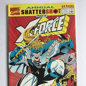 X-Force ShatterShot Annual 1  (First Printings, Very Fine, 1992, First appearance of Douglock/Cyberlocke, X-men, New Mutants)