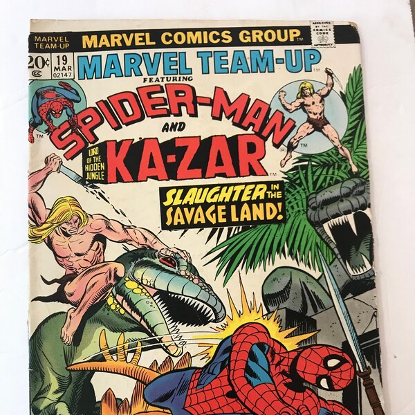 Marvel Team-Up 19  - Spider-Man and Ka-Zar  First appearance of Stegron (1973, FN Condition, Marvel Comics, Avengers, Ant-Man, Savage Land)