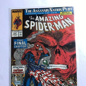 Amazing Spider-man 325 - Captain America, Red Skull  (Todd McFarlane, VF/NM Condition, 1989, Avengers Endgame)