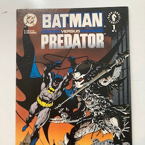 Rare Batman vs Predator 1 - Newsstand Edition (DC Comics, Dark Horse Comics,  VF/NM Condition, 1991)