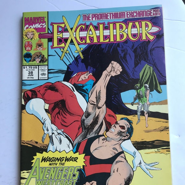 Excalibur Comic 38 (Uncanny X-men, 1988, Very Fine/NM Condition, Dr Doom, Avengers, Wonderman, West Coast Avengers)