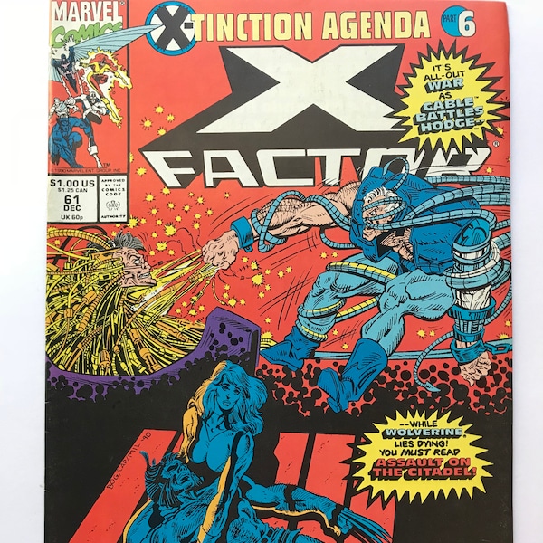 X-Factor 61 (X-tinction Agenda Part 6, 1991, VF/NM, Marvel Comic Books, Vintage Books, X-Men, Cable)