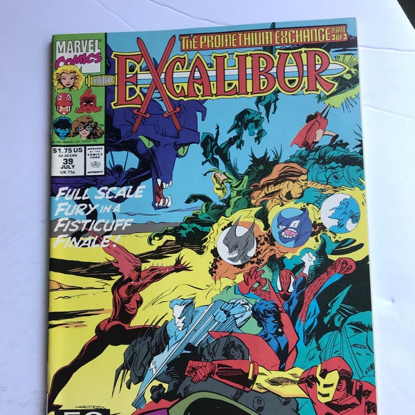 Excalibur Comic 39 (Uncanny X-men, 1988, Very Fine/NM Condition, Dr Doom, Avengers, Wonderman, West Coast Avengers)