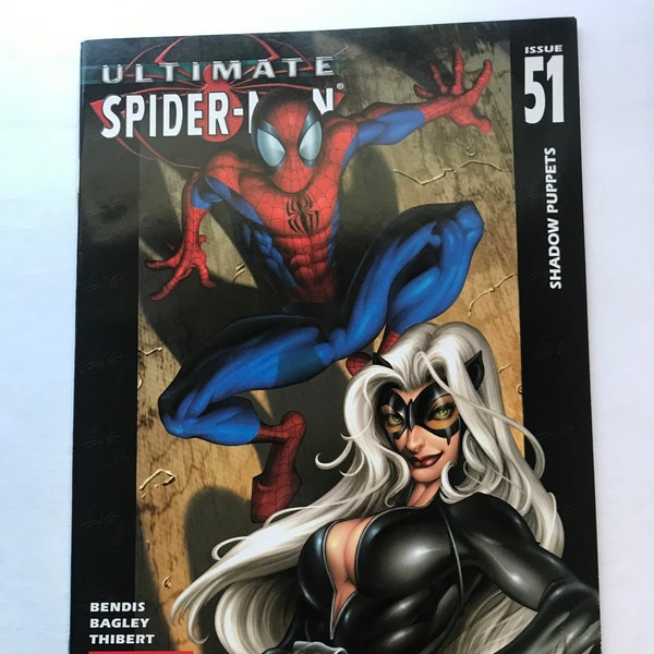 Ultimate Spider-man 51 - 2nd Apearance of Black Cat (Brian Michael Bendis, Mark Bagley, VF/Near Mint Condition, Marvel Comic Book)