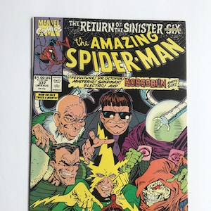 Amazing Spider-Man 337 - Erik Larsen -  Revenge of the Sinister 6 - Part 4  (First Print, VF/NM Condition, 1991, Doc Ock, Hobgoblin)