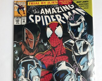 Amazing Spider-man Comic 385 (Mark Bagley, VF/NM, 1992, Marvel Comics, Venom, Spiderverse, Peter Parker)