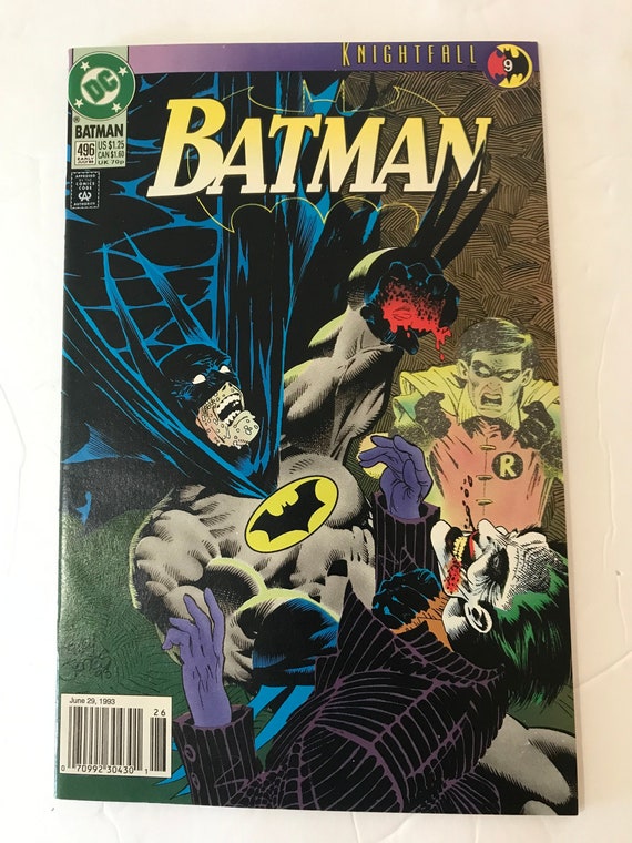 Batman 496 Rare Newsstand Edition Knightfall Part 9 1992 - Etsy Australia