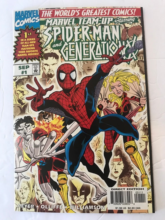 ⑰MARVEL MARVEL TEAM-UP SPIDER MAN Marvel Team-up 1 - Spider-man and Generation X (1997, VF/NM