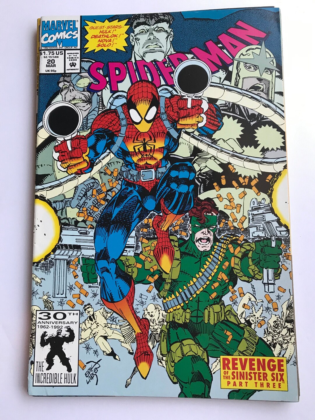Spider-man (1991) # 15 (VF/NM) Variant • Signed Erik Larsen • Marvel Comics •