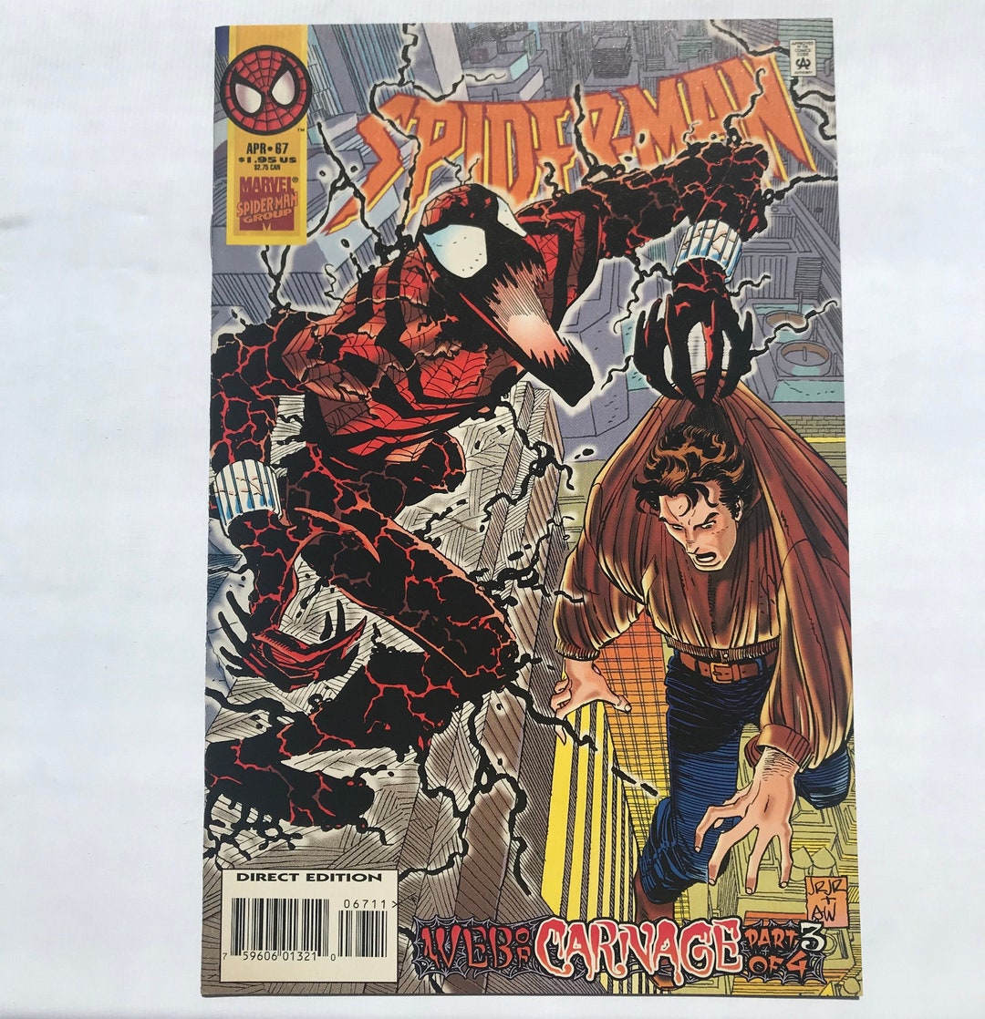 Spiderman 67 Web of Carnage Part 3 John Romita Jr 1995, VF/NM