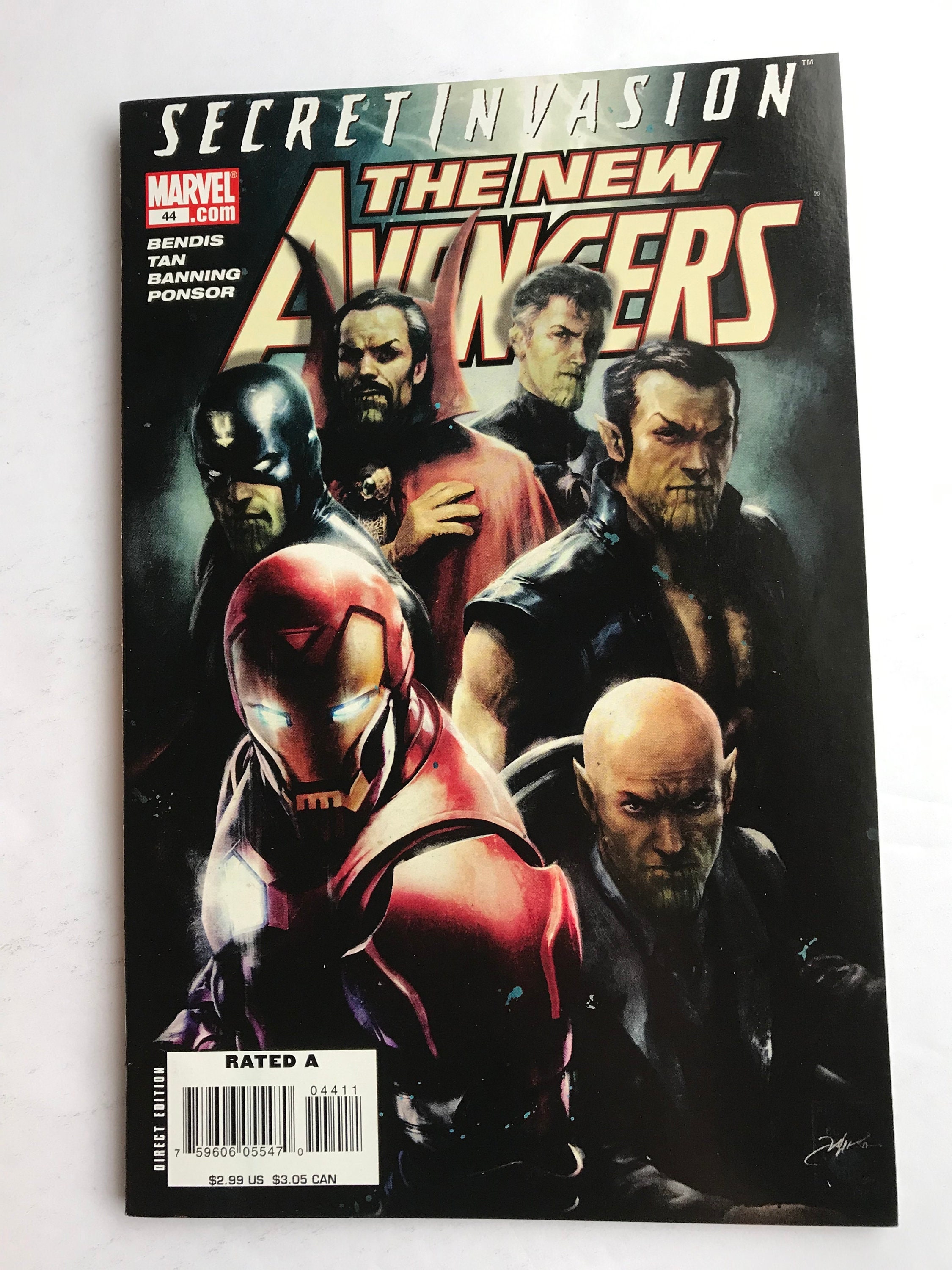 New Avengers #44 Secret Invasion Print Ad Comic Poster Art PROMO Original  Skrull