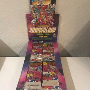 Rare Youngblood Trading Cards - 1 Unopened Single Pack (1992, Rob Liefeld, Image Comics, Amazing Spider-Man, X-Men, Deadpool)