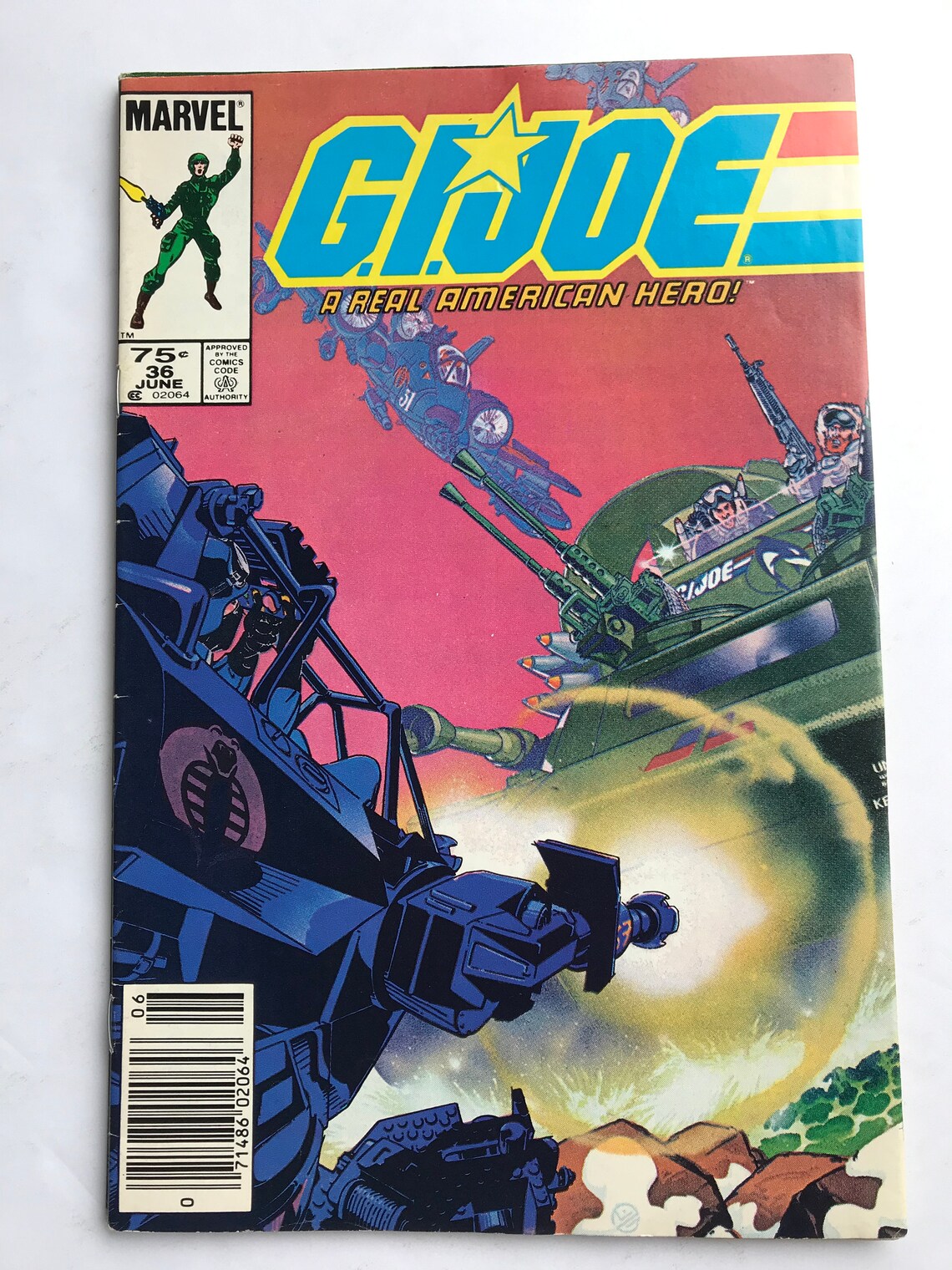 Rare GI Joe - Real American Hero 36  (1982, First Prints, VF/FN, Marvel Comics, Rare Newsstand Variant Edition, America)