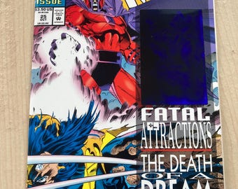 Ultra Rare X-men 25 - Fatal Attractions BLUE Hologram Cover/Wolverine loses Adamantium (First Print, NEAR Mint/Mint Condition, Marvel )