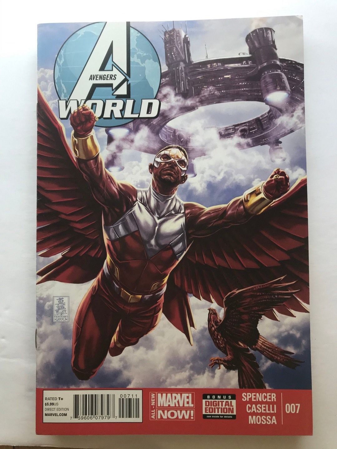 Avengers World 7 Falcon and Red Wing Cover VF Sam Wilson Etsy