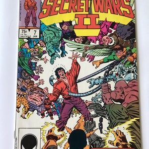 Secret Wars II - 7 of 9 -  (1985, VF/NM Condition, First Printings, Marvel Super Heroes, Avengers, X-Men, Spiderman, Fantastic Four)