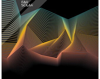 Far Solar Perfect World Wall Art, Fractal Acrylic Durable Album Cover, Artwork Hanging Kit Print