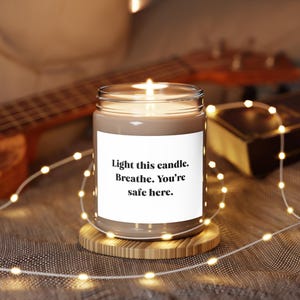 Cozy feel-good scented candle, relaxing aromatherapy candle, spa gift, home decor, mindfulness candle, handmade candle, gift idea