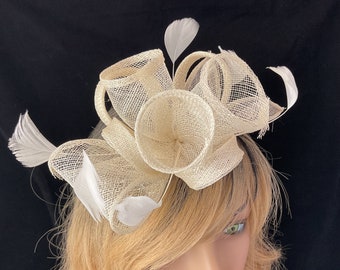 New Sinamay Fascinator Hair comb, headpiece,Special Occasion Fascinator,Kentucky Derby Fascinator