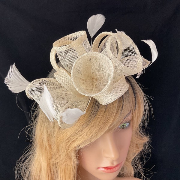 New Sinamay Fascinator Hair comb, headpiece,Special Occasion Fascinator,Kentucky Derby Fascinator