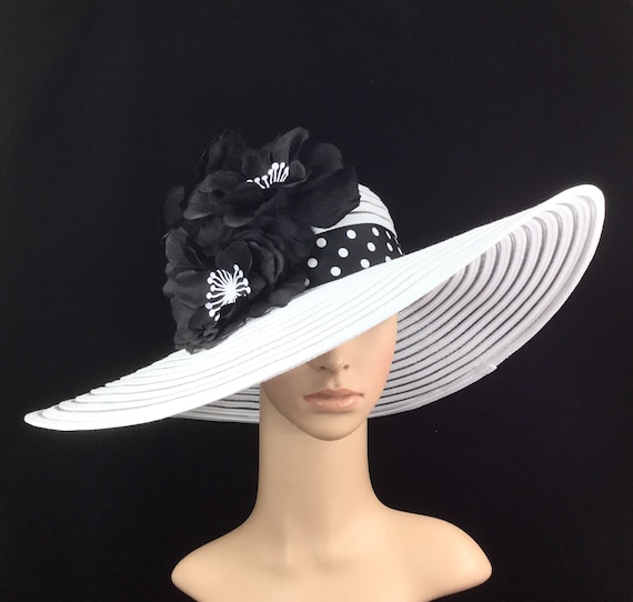 black and white kentucky derby hats