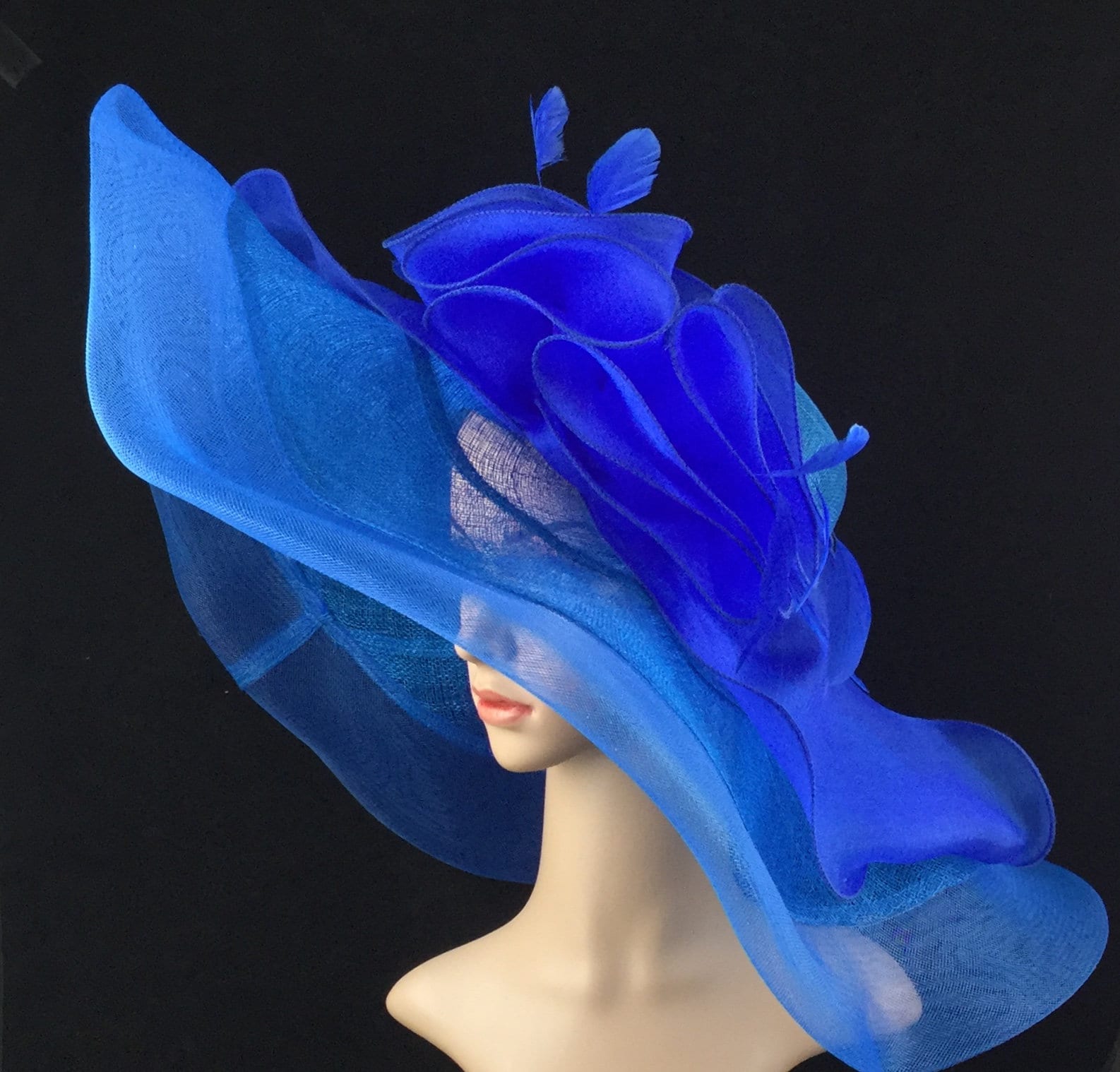 Royal Blue Church Hat - Etsy display picture 1