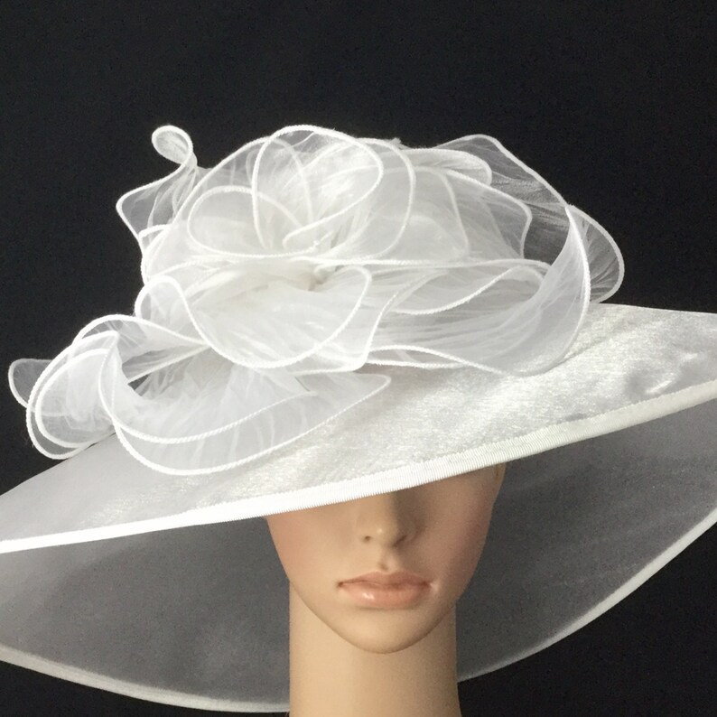 White Kentucky Derbyhat Derby Hat Church Dress Hat Bridal - Etsy