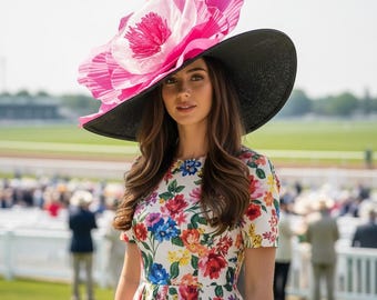 Winning Kentucky Derby Oversized Hat. Extra Large Black Hat  display picture 1