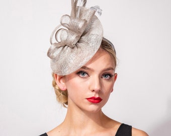 New Sinamay Fascinator Headband and Hair Clip, Special Occasion Fascinator,Kentucky Derby Fascinator