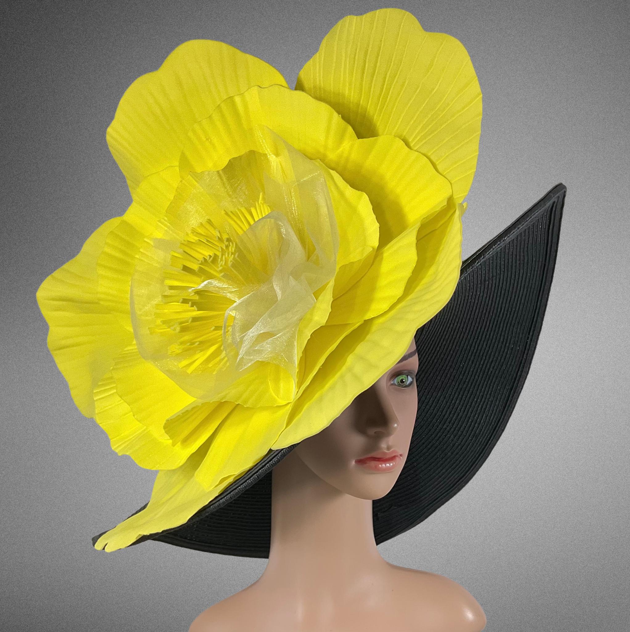 Beloved Millinery Yellow Floral Feather Fascinator Hat Women\'s Accessories Women main image 2