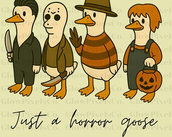 Lustige Halloween Gans Clipart: Gruseliges PNG SVG Bundle (Digitaler Download