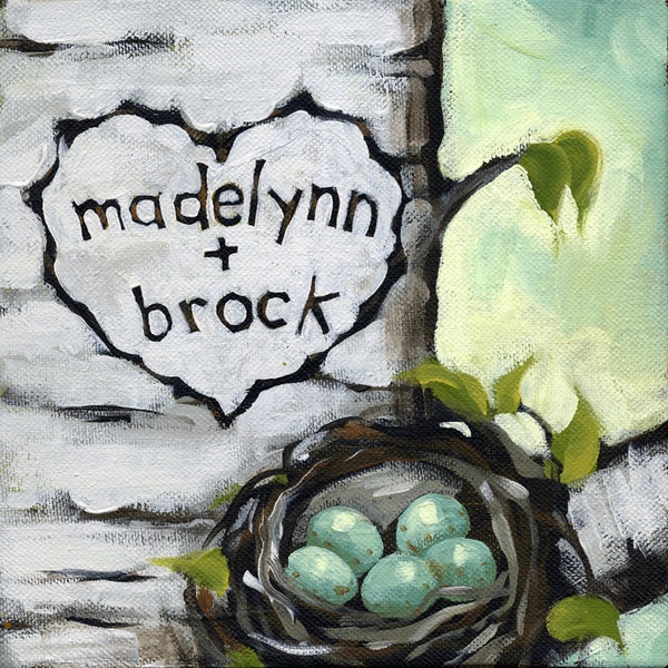 Gift for Husband -8 x 8 Inch Original Painting on Canvas - Personalized Gift