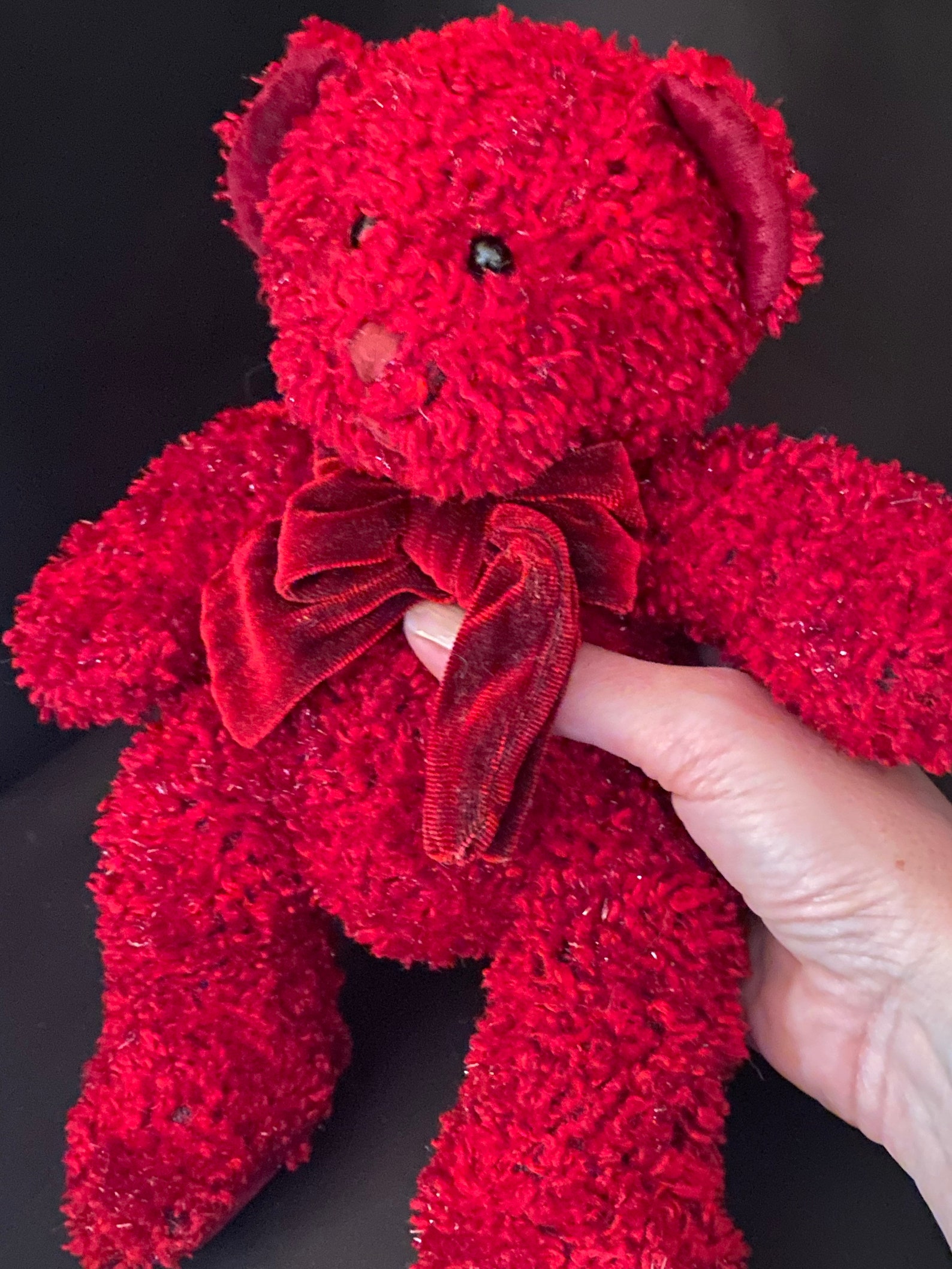 Red Bear Stuffy Russ Bear Red Bear 9 inches tall Soft Red | Etsy