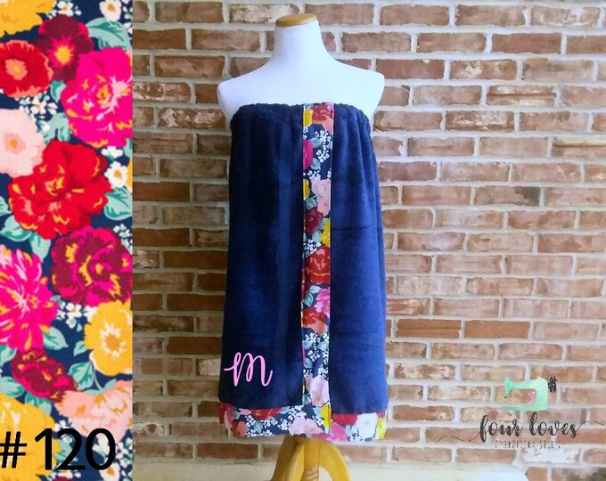 Plus Size Towel Wrap, Women's Towel Wrap, Towel Wrap With Straps, Towel